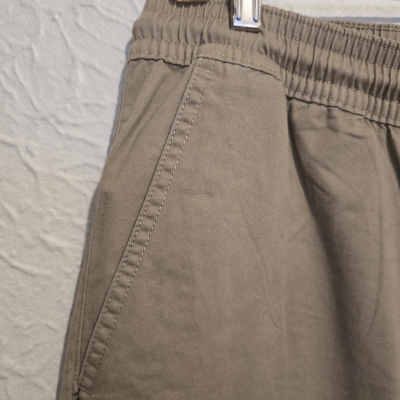 VOLCOM Mens Khaki Jogger Pant Sinched Cuff Stretch Waistband Casual Gorp Size L - Picture 9 of 15
